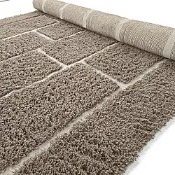 Tapis à poils longs - Lindley Natural Cotton Shaggy (taupe/siva)