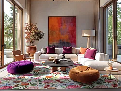 Tapis Wilton - Lois (rose/multicolore)