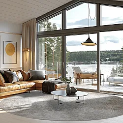 Rund Teppich - Malaga (beige)