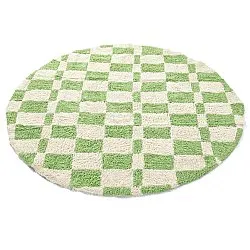 Rund Teppich - Maranello Natural Cotton Shaggy (grün)