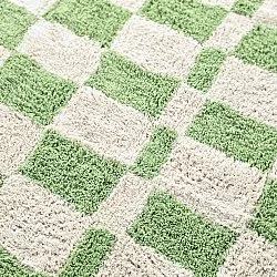 Rund Teppich - Maranello Natural Cotton Shaggy (grün)