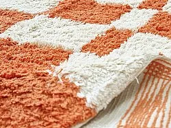 Runde Teppiche - Maranello Natural Cotton Shaggy (orange)