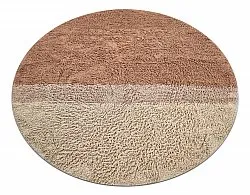 Tapis rond - Mareto Natural Cotton Shaggy (marron)