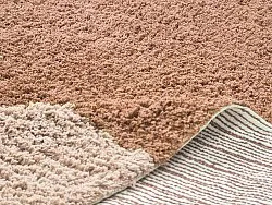 Tapis rond - Mareto Natural Cotton Shaggy (marron)