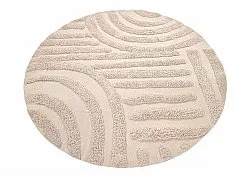 Runde Teppiche - Margo Natural Cotton Shaggy (beige)