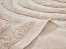 Runde Teppiche - Margo Natural Cotton Shaggy (beige)
