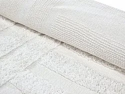 Runde Teppiche - Margo Natural Cotton Shaggy (offwhite)