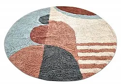 Runde Teppiche - Osmery Natural Cotton Shaggy (multi)