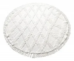 Runde Teppiche - Pamplona Natural Cotton Shaggy (offwhite)