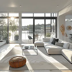 Wilton-Teppich - Pau (beige/weiß)