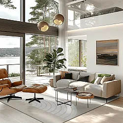 Wilton-Teppich - Pau (beige/weiß)