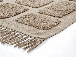 Hochflorteppiche - Salem Natural Cotton Shaggy (taupe)