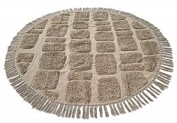 Runde Teppiche - Salem Natural Cotton Shaggy (taupe)