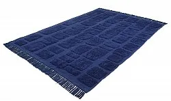 Tapis à poils longs - Salem Natural Cotton Shaggy (bleu foncé)