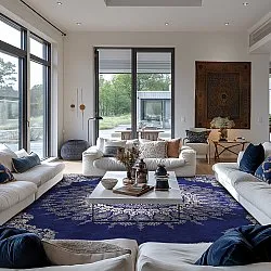 Tapis Wilton - Sandrigo (bleu/beige)