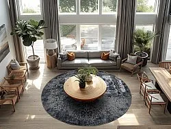 Rund Teppich - Santi (bläuliches grau/weiß)