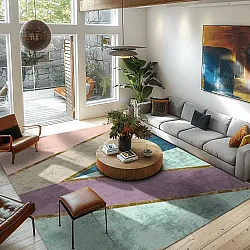 Wilton-Teppich - Sanya (blau/multi)