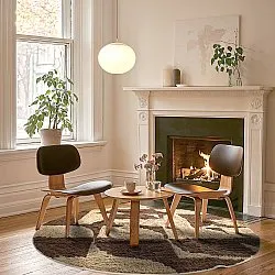 Rund Teppich - Siberia Natural Cotton Shaggy (beige/braun)