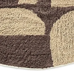 Rund Teppich - Siberia Natural Cotton Shaggy (beige/braun)