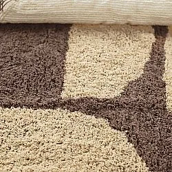 Rund Teppich - Siberia Natural Cotton Shaggy (beige/braun)