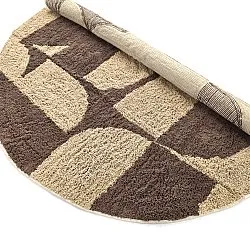 Rund Teppich - Siberia Natural Cotton Shaggy (beige/braun)