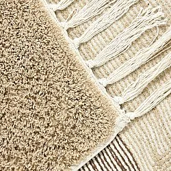 Hochflorteppiche - Siberia Natural Cotton Shaggy (beige/braun)