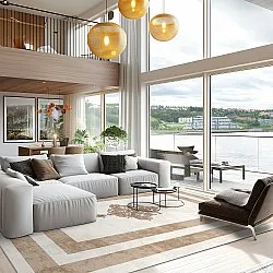 Wilton-Teppich - Soros (beige/weiß