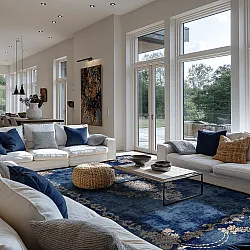 Wilton-Teppich - Taknis (blau)