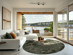 Tapis rond - Taknis (vert)