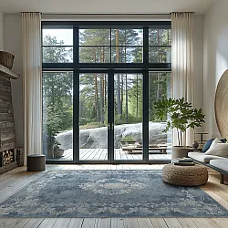 Tapis Wilton - Taknis (bleu clair)