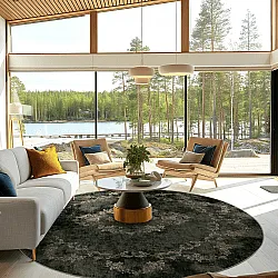 Rund Teppich - Taknis (dunkelgrün)