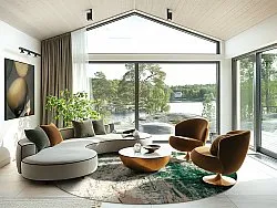 Rund Teppich - Tamalous (beige/grün)