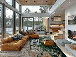 Tapis Wilton - Tamalous (beige/vert)