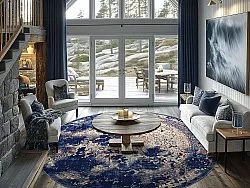 Rund Teppich - Temima (blau)