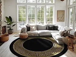 Rund Teppich - Tilos (schwarz/gold)