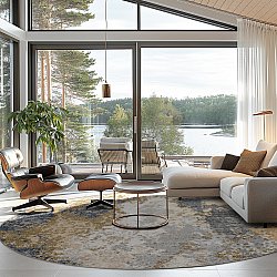 Tapis rond - Travale (gris/multi)
