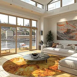 Rund Teppich - Tremes (gold)