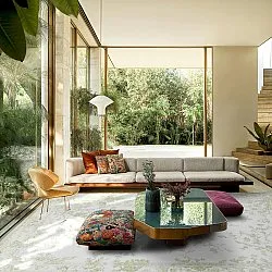 Wilton-Teppich - Tulum (hellgrün/weiß)