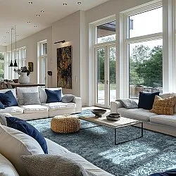 Tapis Wilton - Valenza (bleu)