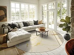 Tapis rond - Vieste (beige/doré)