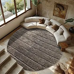 Runde Teppiche - Willow Natural Cotton Shaggy (taupe)