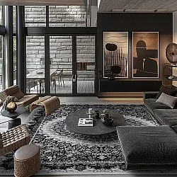 Wilton-Teppich - Yelda (schwarz/bunt)