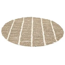 Rund Teppich - Zola Natural Cotton Shaggy (beige)