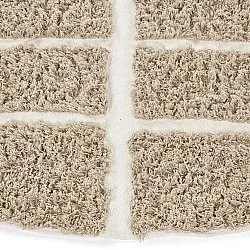 Rund Teppich - Zola Natural Cotton Shaggy (beige)