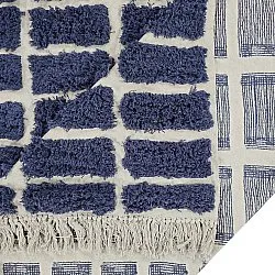 Hochflorteppiche - Zola Natural Cotton Shaggy (blau)