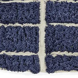 Rund Teppich - Zola Natural Cotton Shaggy (blau)