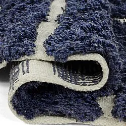 Rund Teppich - Zola Natural Cotton Shaggy (blau)