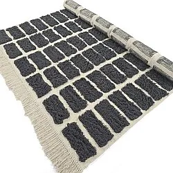 Hochflorteppiche - Zola Natural Cotton Shaggy (dunkelgrau)