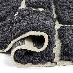 Tapis rond - Zola Natural Cotton Shaggy (gris foncé)