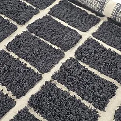 Tapis rond - Zola Natural Cotton Shaggy (gris foncé)